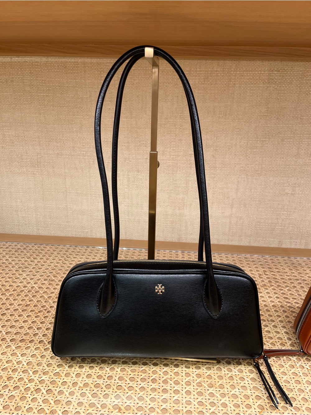Tory Burch Rory Textured Box Satchel Black NWT
